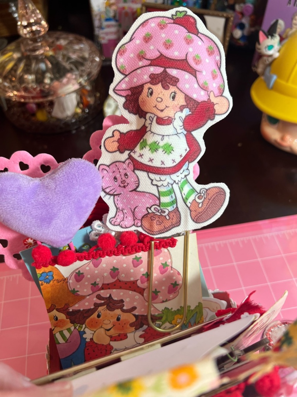 Strawberry Shortcake Desktop Handmade Memory Dex card Tray - Picture 10 of 10